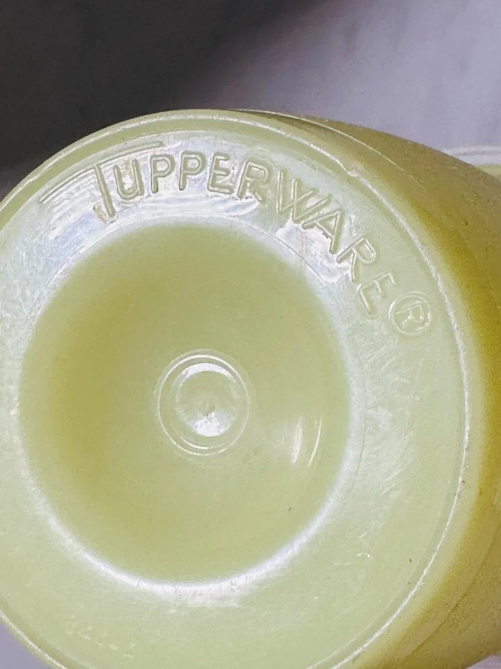 Lot of 2 - Vintage Tupperware Yellow Store and Pour Pitcher + Quick Shake Bottle